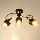 Люстра "Юника" 3хЕ27 40Вт чёрно-хромовый 64х20х24 см BayerLux - Фото 2