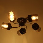 Люстра "Эстель" 5хЕ27 40Вт чёрно-хромовый 60х60х23 см BayerLux 9227472 Люстра "Эстель" 5хЕ27 40Вт чёрно-хромовый 60х60х23 см BayerLux 9227472