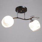 Люстра "Милава" 2хЕ27 40Вт чёрно-хромовый 54х22х27 см BayerLux - фото 41832499