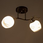 Люстра "Милава" 2хЕ27 40Вт чёрно-хромовый 54х22х27 см BayerLux - фото 41832500