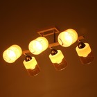 Люстра «Алатея» 6хЕ27 40 Вт бело-хромовый 55×43×28 см BayerLux - фото 5034596