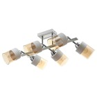 Люстра «Алатея» 6хЕ27 40 Вт бело-хромовый 55×43×28 см BayerLux - фото 5034597