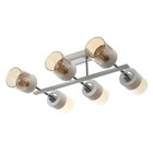 Люстра «Алатея» 6хЕ27 40 Вт бело-хромовый 55×43×28 см BayerLux - фото 5034598