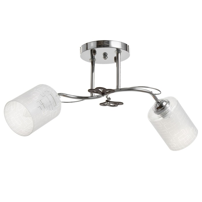 Люстра BayerLux «Авиэтта», 2хЕ27, 40 Вт, хром, 58×23×26 см - Фото 1