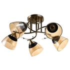 Светильник потолочный BayerLux «Аста», 5хЕ27, 40 Вт, бронза, 65×65×26 см - фото 22077255
