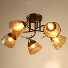 Светильник потолочный BayerLux «Аста», 5хЕ27, 40 Вт, бронза, 65×65×26 см - фото 22077256