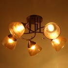 Светильник потолочный BayerLux «Аста», 5хЕ27, 40 Вт, бронза, 65×65×26 см - фото 22077257