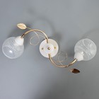 Люстра BayerLux «Вива», 2хЕ27, 40 Вт, белый/золотой, 56×23×23 см - фото 4720066