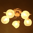 Люстра "Вива" 5хЕ27 40Вт бело-золотой 53х53х23 см - фото 805373407