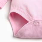 Боди для девочки, цвет розовый, рост 80 см - фото 39435227