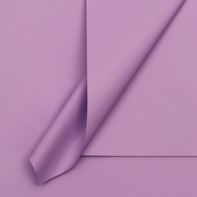 Пленка для цветов тонированная, матовая, глициневый, 57×57 см, 70 мкм