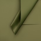 Пленка для цветов и букетов, тонированная, матовая, оливковый, 57×57±1 см, 70 мкм - Фото 1