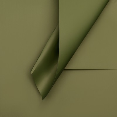 Пленка для цветов и букетов, тонированная, матовая, оливковый, 57×57±1 см, 70 мкм