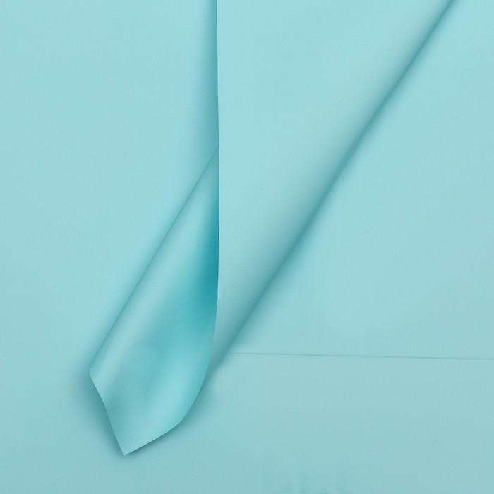 Пленка для цветов тонированная, матовая, голубой, 56х56 см, 70 мкм - Фото 1