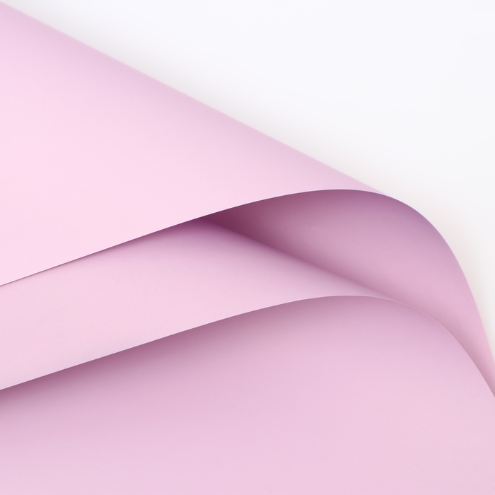 Пленка для цветов тонированная, матовая, нежная сирень, 58×58 см, 70 мкм - Фото 1