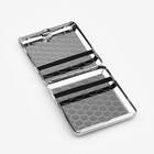 Портсигар металлический «Соты», на 18 сигарет, 9×8 см - Фото 2