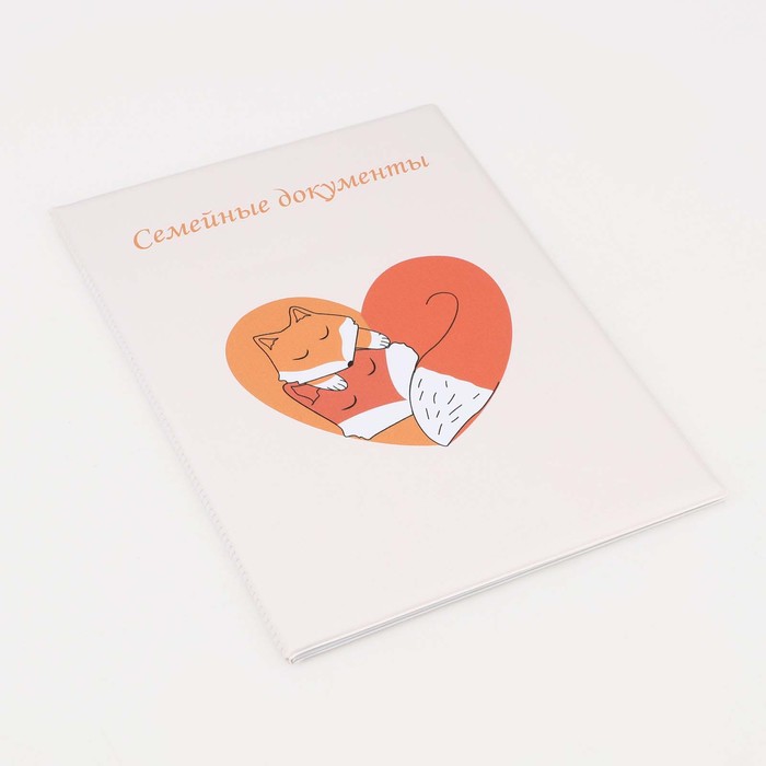 Папка для семейных документов,4 комплект, цвет оранжевый/молочный - Фото 1