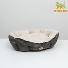 Лежанка-трансформер, 60×50×15 см, велюр, искусственный мех, цвет МИКС - Фото 2