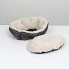 Лежанка-трансформер, велюр + иск. мех, 60×50×15 см, МИКС - Фото 5