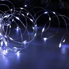УЦЕНКА Гирлянда «Нить» 20 м роса, IP20, серебристая нить, 200 LED, свечение белое, 12 В - Фото 6