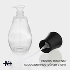 Распылитель для масла и уксуса Magistro Black Steel, 200 мл, стекло, прозрачный - Фото 2