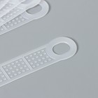 Накладки силиконовые для плечиков, антискользящие, набор 10 шт, 10×2,2 см, цвет белый - Фото 5