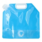 Складная канистра с клапаном 5 л, синяя, пластик - Фото 5