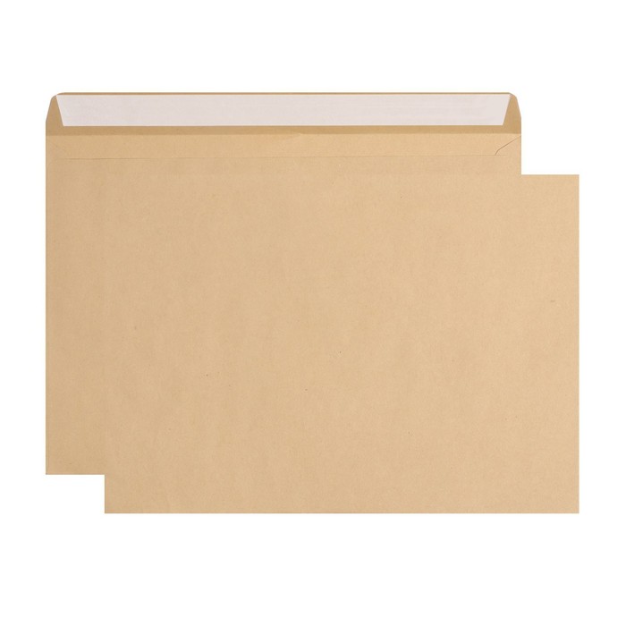 Конверт почтовый крафт С5 162×229 мм, без подсказа, без окна, отрывная лента, 80 г/м² - Фото 1