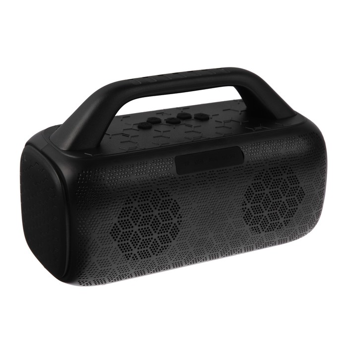 Портативная колонка Perfeo HEXAGON, FM, MP3, microSD, USB, AUX, 50 Вт, 3600 мАч, черная - фото 51325731