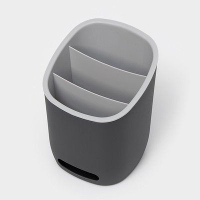 Подставка для столовых приборов IDEA «ИЗЛИ», 25×14.5×19 см, пластик, графитовая