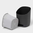 Подставка для столовых приборов IDEA «ИЗЛИ», 25×14.5×19 см, пластик, графитовая - Фото 2