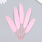 Набор декоративных перьев 60-150 мм (5 шт), светло-розовый - Фото 3