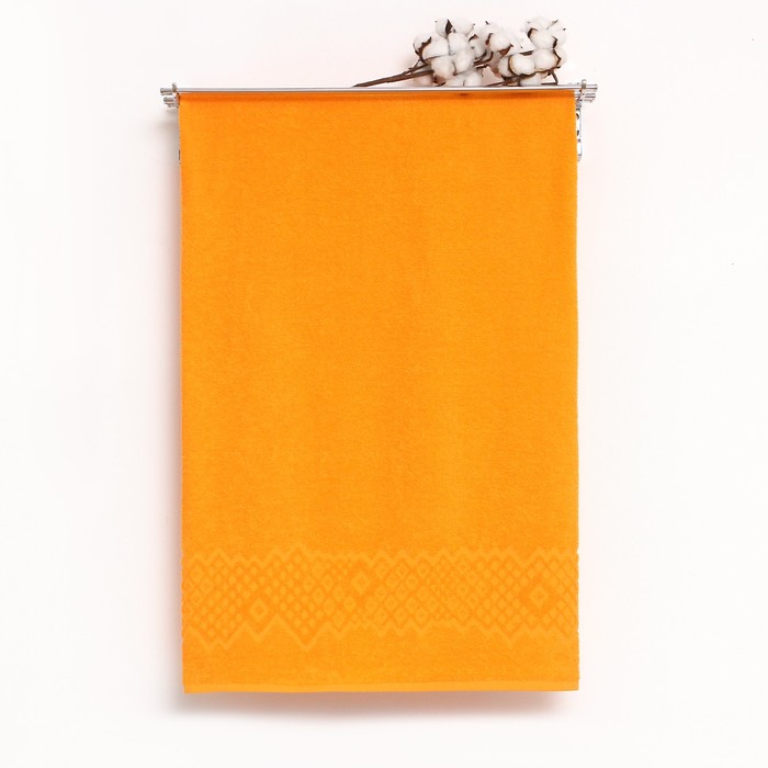 Полотенце махровое Flashlights 100Х150см, цвет оранжевый, 295г/м2, 100% хлопок - Фото 1