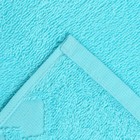 Полотенце махровое Baldric 30Х30см, цвет бирюзовый, 380г/м2, 100% хлопок - Фото 4