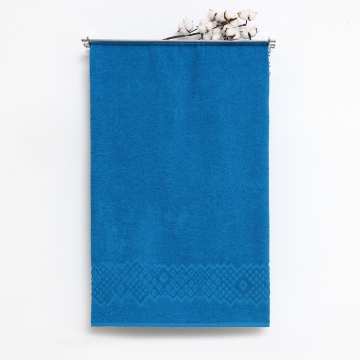 Полотенце махровое Flashlights 30Х70см, цвет голубой, 295г/м2, 100% хлопок - Фото 1