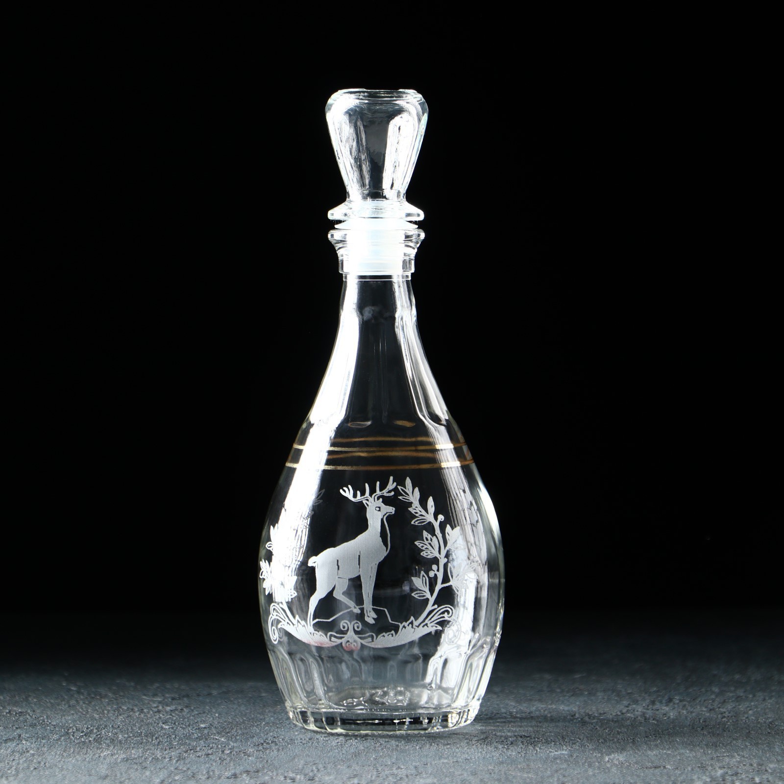 Подарочный набор ДЕКОСТЕК Трофейная охота, 3 предмета, графин Дионис, 2 стакана