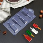 Форма для шоколада и конфет пластиковая «Алкогольный набор», 8,8×3,3×2 см, цвет прозрачный - фото 10330949