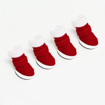 Ботинки "Кристмес", набор 4 шт, 2 размер, красные