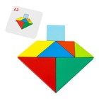 Головоломка «Танграм», 20 заданий, 7 деталей, 10 двусторонних карточек - Фото 5