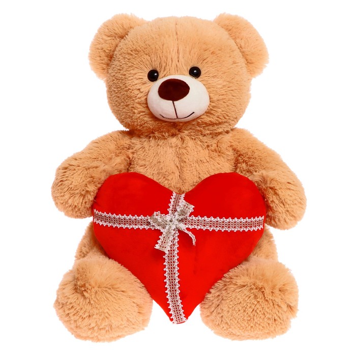 Мягкая игрушка «Медведь Мартин с сердцем», 65 см, цвет коричневый - Фото 1