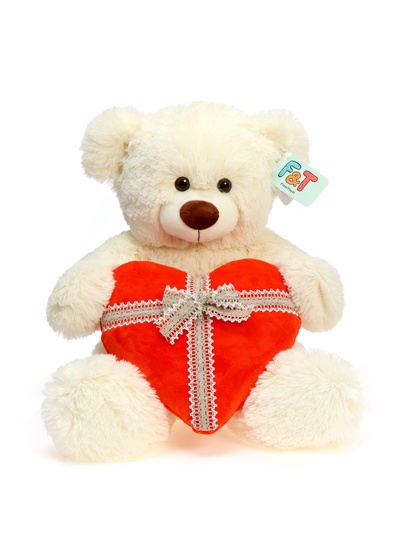 Мягкая игрушка «Медведь Мартин с сердцем», 65 см, цвет молочный