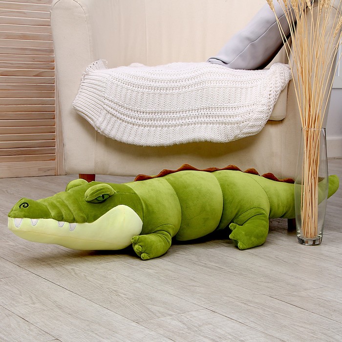 IKEA 80506816 JÄTTEMÄTT ЭТТЕМЭТТ Мягкая игрушка - крокодил/зеленый 80 см