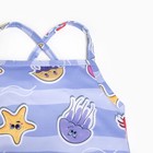 Купальник слитный для девочки, цвет синий/морские обитатели, рост 122 см - фото 22079529