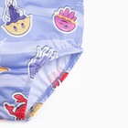 Купальник слитный для девочки, цвет синий/морские обитатели, рост 122 см - фото 22079530