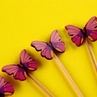 Шпажки бабочки, набор 6 шт, цвет МИКС - фото 4374563