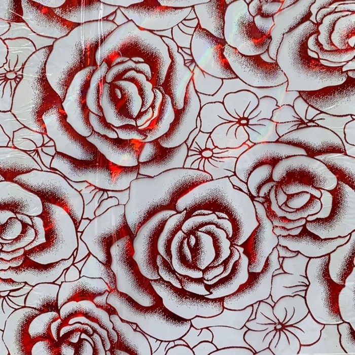 Клеёнка прозрачная «Роза Екатерины», толщина 0,8 мм, 80 см, 20 п.м., BRT-027-1, - Фото 1
