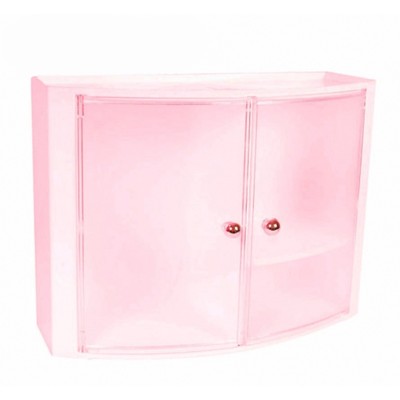 Шкафчик для ванной, 32х43х17 см, розовый
