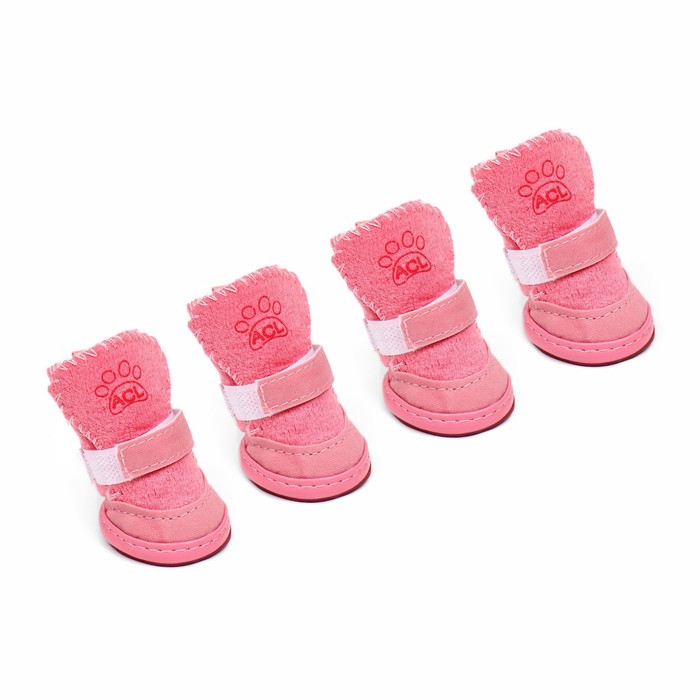 Ботинки Элеганс, набор 4 шт, размер 2 (подошва 4,5 х 3,7 см) розовые - Фото 1