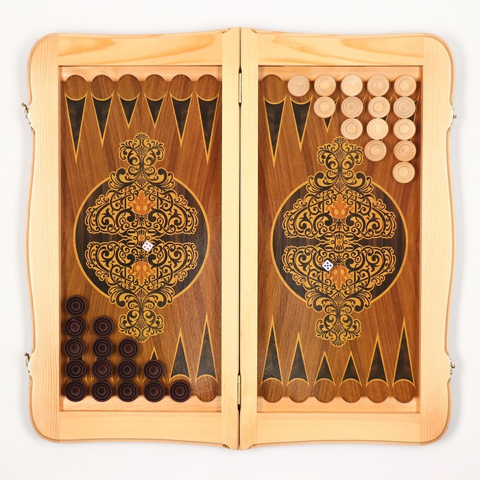 Нарды "Морские", деревянная доска 55 х 55 см, с полем для игры в шашки - фото 1905336499