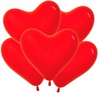 Шар латексный 12" «Сердца», красный, пастель, набор 100 шт. - фото 4789501